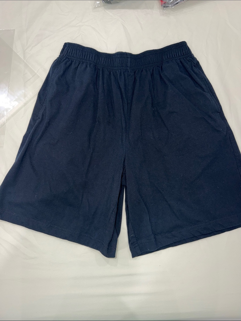 Men's Navy Elastic-Waist Casual Shorts size M